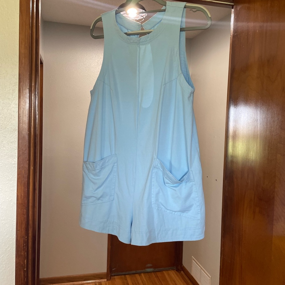 Light Blue Sleeveless Romper